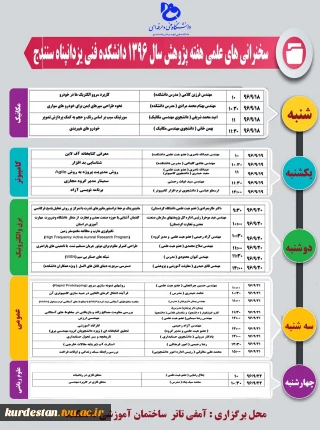 برنامه های هفته پژوهش دانشکده فنی شهید یزدان پناه سنندج در سال 1396